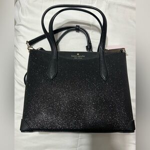 kate spade Black Glitter Tote Bag